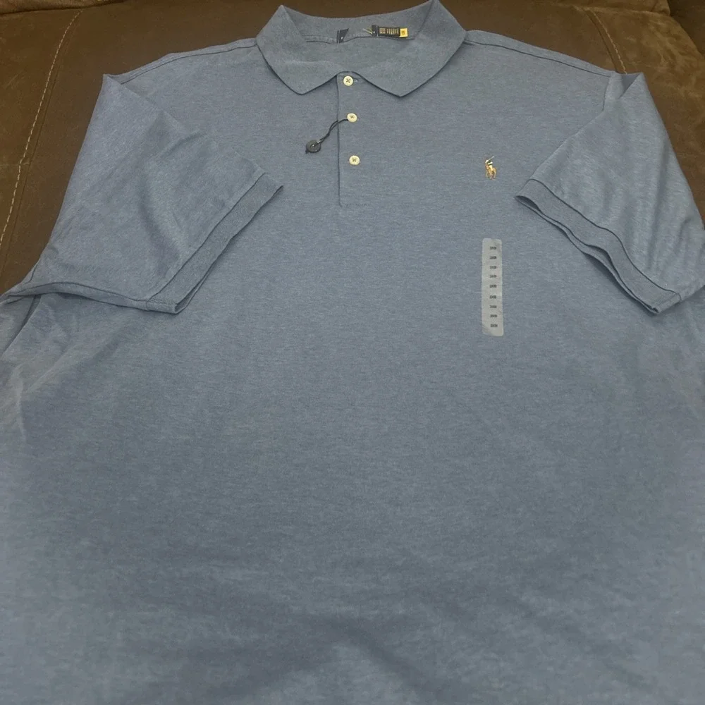 Polo Ralph Lauren Shirt 3XB Soft Touch Polo Mens Blue Big&Tall